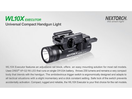 svítilna na zbraň Nextorch WL10X Executor, svítilna na zbraň