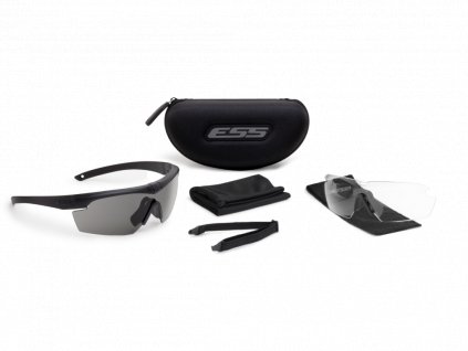 brýle ochranné ESS Crosshair 2LS, čirá a kouřová skla