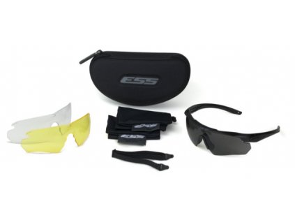 brýle ochranné ESS Crossbow 3LS, čirá, žlutá a kouřová skla