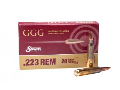 náboj kulový GGG .223Rem, HBPT 69gr/3,6g Sierra Match King
