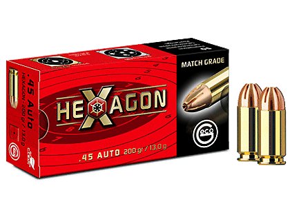 náboj pistolový Geco .45ACP, Hexagon, 200gr/13g