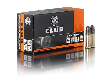 náboj .22LR Geco RWS Club 40gr/2,56g LRN-Pb
