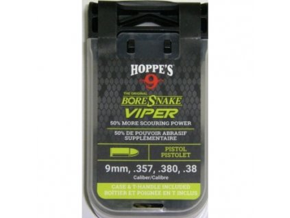 čistící šňůra Hoppe's, Boresnake VIPER pro krátké kulové zbraně ráže 9mm, .380", .357" atd
