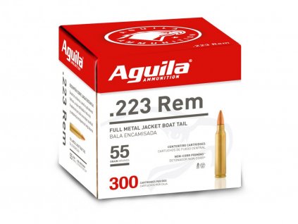 náboj kulový Aguila .223 REM FMJ 55gr, sypané po 300 ks