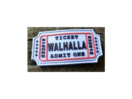 nášivka 3D JTG "Ticket to Walhalla", sv.modrá