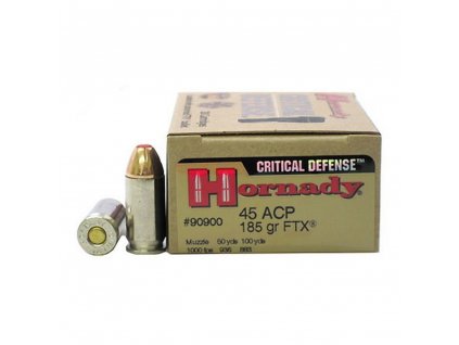 náboj pistolový Hornady CRITICAL DEFENCE .45ACP, 185gr, FTX CD