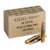 náboj kulový GGG .223Rem, FMJ 55gr/3,6g