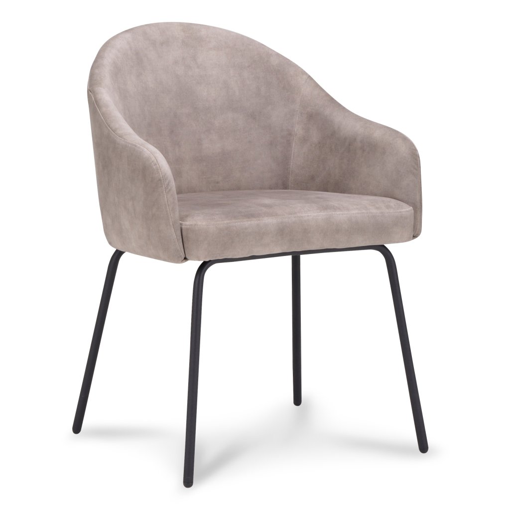 Židle s područkami Beau Stof Adore  Clay 84 Leg Black (Color Clay 84)