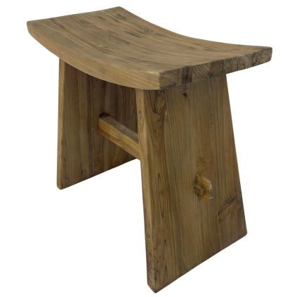 Stylová barová židle z teakového dřeva, která spojuje přírodní eleganci s odolností a precizním řemeslným zpracováním.