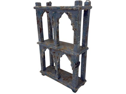 Regálek India – <p>Malý indický regálek s jemnými oblouky a výraznou patinou.</p> | GS Furniture