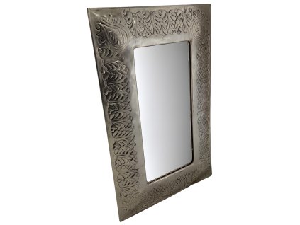 Zrcadlo Amy L 56x87 – Zrcadlo s kovovým rámem a floristickými řezbami, elegantní a zdobný prvek pro každý interiér. | GS Furniture