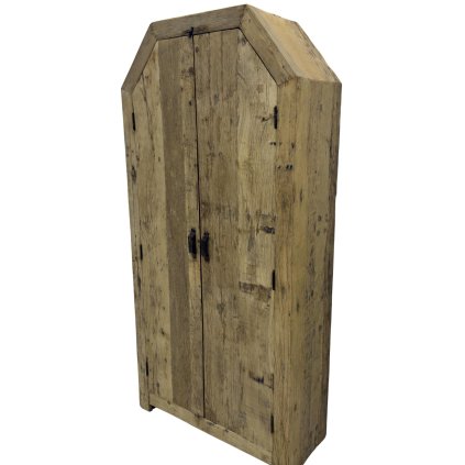 Dvoudveřová indická skříň s tradičním designem a autentickým vzhledem, která přináší do interiéru jedinečný charakter.