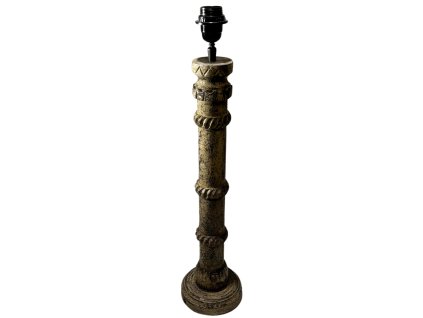 Lampa Mango bílá – Indická dřevěná lampa s jemnými reliéfními detaily, které jí dodávají elegantní a sofistikovaný vzhled. | GS Furniture