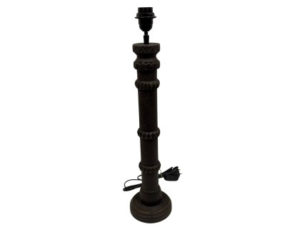 Lampa Mango – Indická dřevěná lampa s jemným vertikálním reliéfem a jedinečnou patinou. | GS Furniture