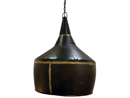 Lampa Moos – <p>Černá kovová závěsná lampa s elegantním zlatým svařením, které dodává nádech sofistikovanosti.</p> | GS Furniture