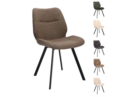 Stylová židle holandské výroby s kovovou podnoží a nadčasovým designem.