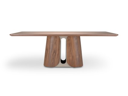 Moderní jídelní stůl ze dřeva sakury s elegantním designem.