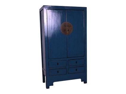 Skříň lak modrá 110x48x188 – GS Furniture