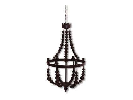 Elegantní kovaná závěsná lampa s originální konstrukcí a zdobnými detaily. Nadčasový kousek s výrazným charakterem.
