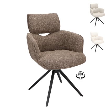 Elegantní otočné křeslo Bottega s návratovým mechanismem. Styl, pohodlí a praktická funkčnost v jednom nadčasovém kousku.