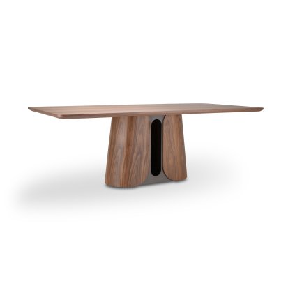 Stůl Sakura 012 Afgeronde Hoeken 220x110x76 Walnoot Poot Bronze (Color Walnoot)