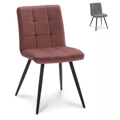 Židle Twiggi Stof Velvet Hcj Hcj-38 Grey Leg Black (Color Hcj-38 Grey)