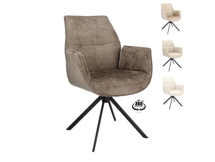 Armstoel Onyx Stof Lodge Beige 05 Leg Black 360° Return-system (Barva Beige 05)