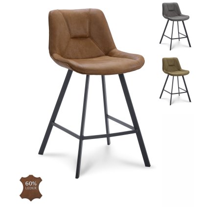 Barová židle Blake ZH 65 Microleder Bull Graphite 66 Leg Black (Color Graphite 66)