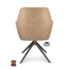 Židle s područkami Bowie 360 Microleder Bull Brown 15 Leg Bronze 360° Return-system (Color Brown 15)