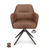 Židle s područkami Bowie 360 Microleder Bull Brown 15 Leg Bronze 360° Return-system (Color Brown 15)