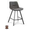 Barová židle Blake ZH 65 Microleder Bull Graphite 66 Leg Black (Color Graphite 66)