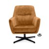 Křeslo Edge Stof Adore  Cognac 28 otočné Zwart (Color Cognac 28)