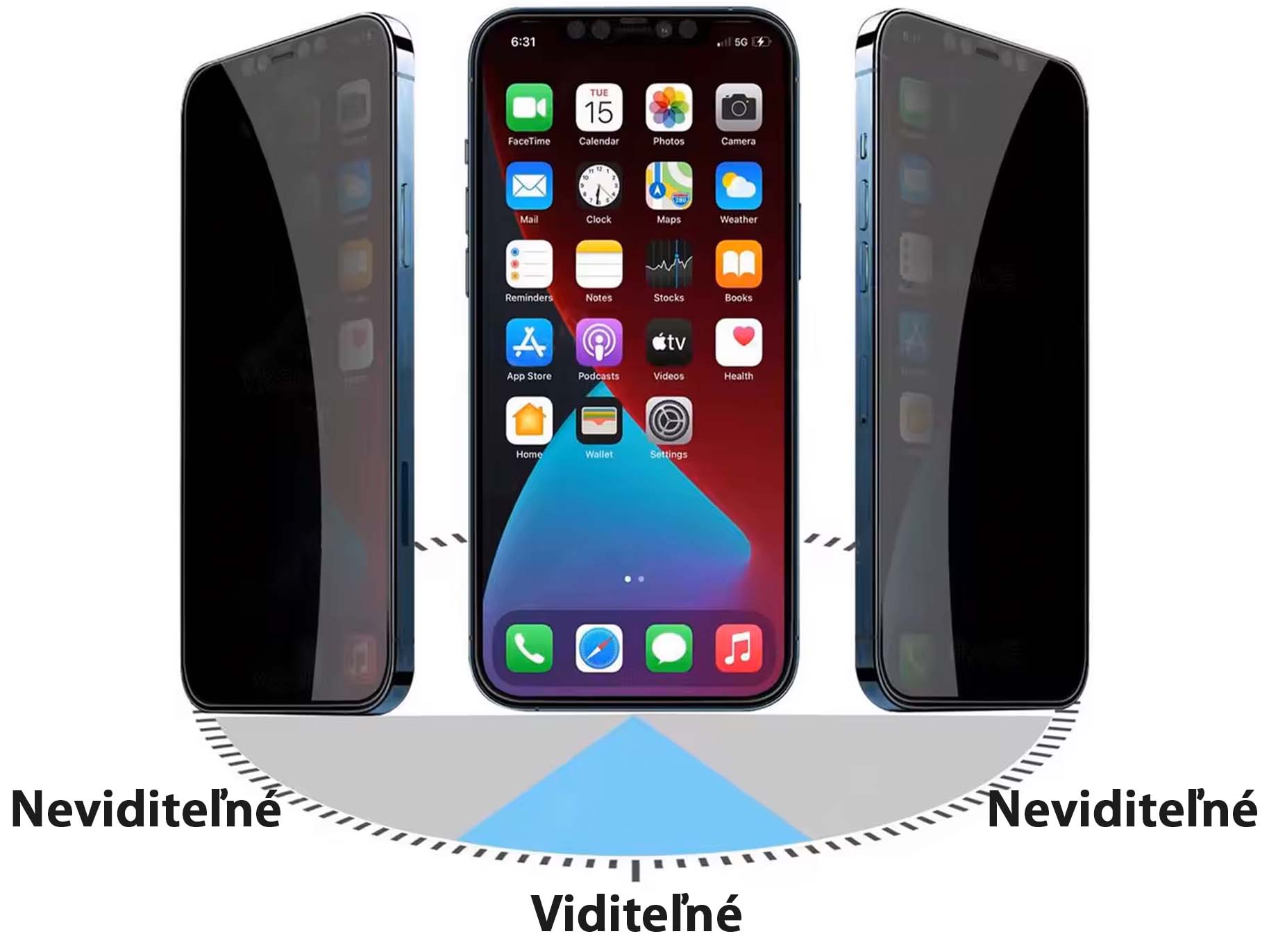 Ochranné sklo Privacy Glass 6D