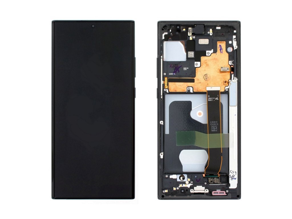 Samsung Galaxy Note 20 Ultra 5G, N986 - LCD displej + Dotykové sklo a Rám Originál