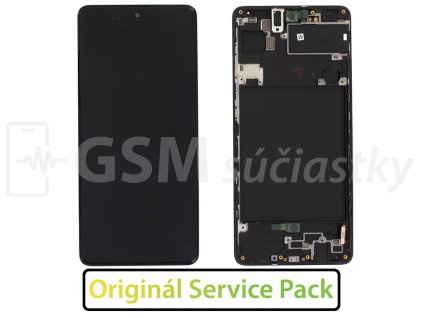 Samsung A715 Galaxy A71 LCD displej + Dotykové sklo a Rám Originál