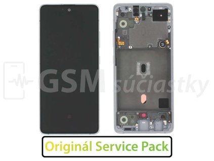 Samsung A516 Galaxy A51 5G LCD displej + Dotykové sklo a Rám Originál white