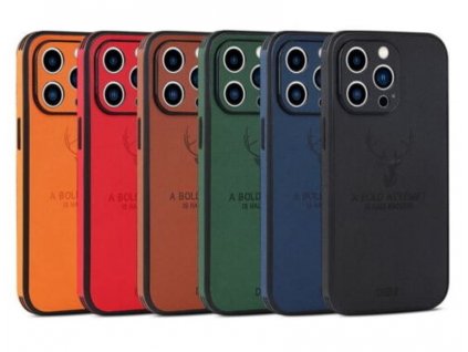 Kožený obal na mobil iPhone 13 - jeleň