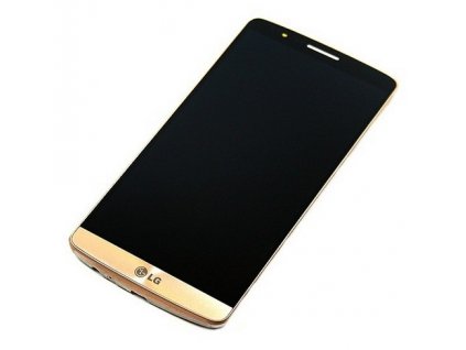 LG G3, D855 - LCD displej + dotykové sklo a Rám zlatý