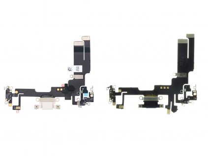 Flex kábel nabíjania iPhone 14 nabíjací konektor, mikrofón biely