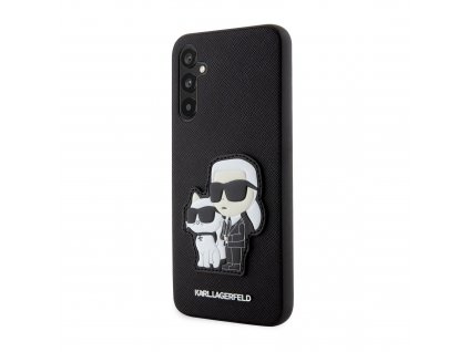 Karl Lagerfeld PU Saffiano Karl and Choupette NFT Zadný Kryt pre Samsung Galaxy A54 5G Black