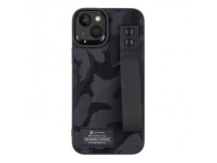 Tactical Camo Troop Drag Strap Kryt pre Apple iPhone 14 Plus Black