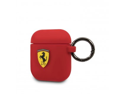 Ferrari Silikonové Pouzdro pro Airpods 1/2 Red