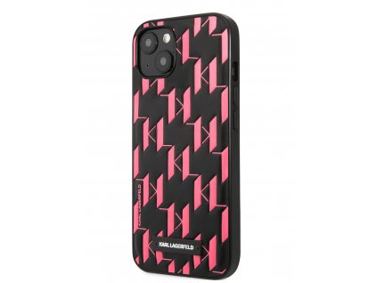 Karl Lagerfeld Monogram Plaque Kryt pre iPhone 13 mini Pink