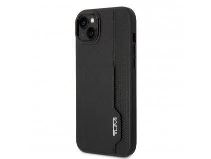 TUMI Leather Card Slot Zadný Kryt pre iPhone 14 Plus Black