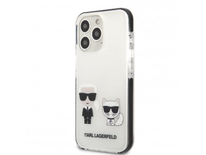 Karl Lagerfeld TPE Karl and Choupette Kryt pre iPhone 13 Pro White