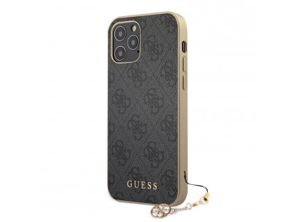 Guess 4G Charms Zadný Kryt pre iPhone 12/12 Pro 6.1 Grey