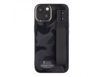 Tactical Camo Troop Drag Strap Kryt pre Apple iPhone 13 Black