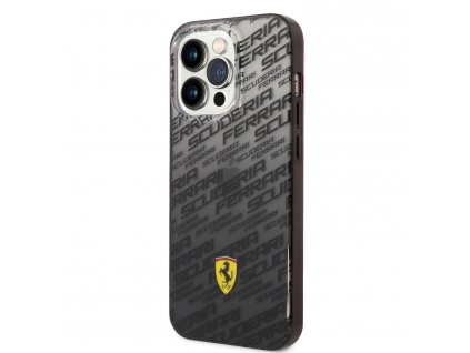 Ferrari Gradient Allover Zadný Kryt pre iPhone 14 Pro Black