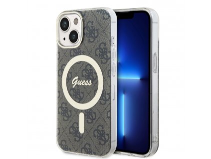 Guess IML 4G MagSafe Zadný Kryt pre iPhone 15 Brown