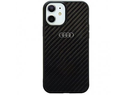 Audi Carbon Fiber Zadný Kryt pre iPhone 11/XR Black